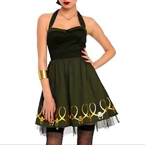 Hot Topic Exclusive! Her Universe Marvel Avengers Loki Boarder Halter Dress